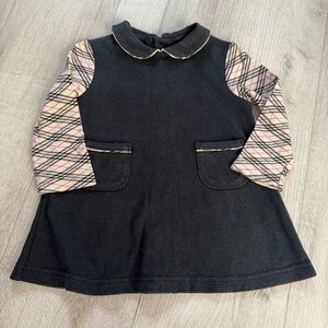 Black Dress with Plaid Sleeves